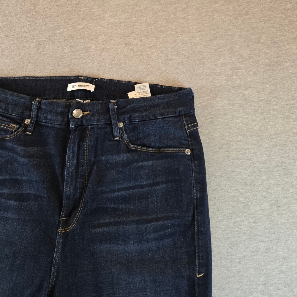 Good American Good Legs Jeans Womens 16 Dark Blue Skinny High Rise Stretch Denim - Picture 5 of 13